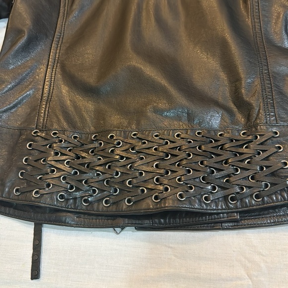 Genuine Heavy Harley Davidson leather Jacket women’s Size L - Picture 12 of 16